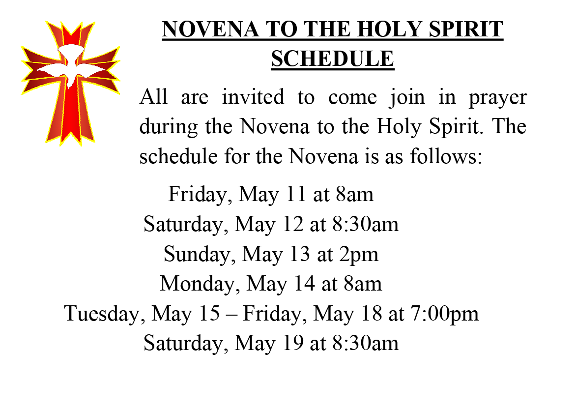 Holy Spirit Novena – Our Lady Queen of the World | Bay Point, CA